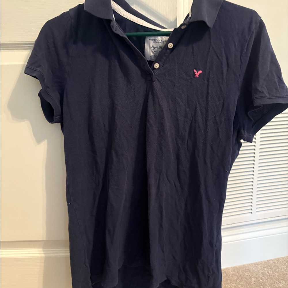 blue/purple y2k american eagle outfitters polo shirt